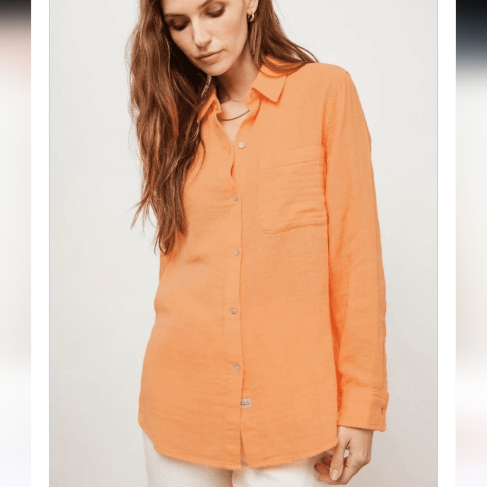 Rails Ellis Button Down Shirt Papaya Size Medium (2025)